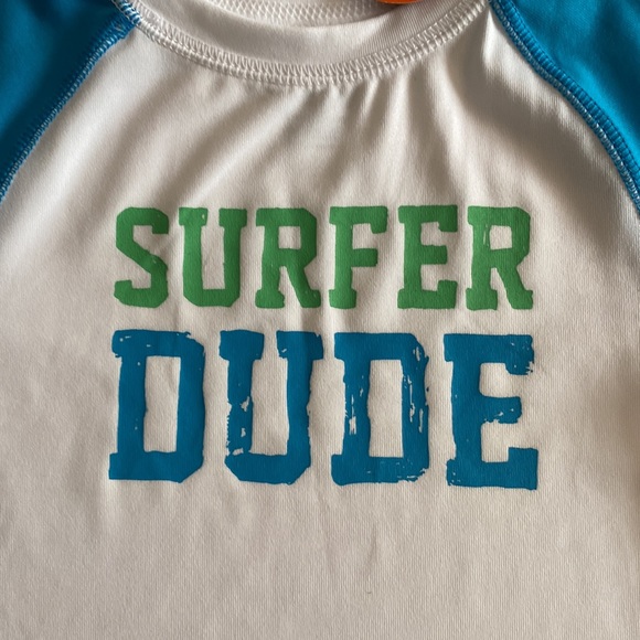 NWT The Children's Place White Rashguard UPF 50+ Surfer Dude size 18-24 Months - Picture 2 of 10